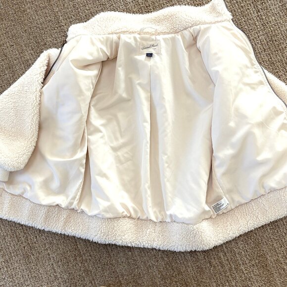 Universal Thread Sherpa Bomber Jacket in Ivory, Size Small - Picture 14 of 14